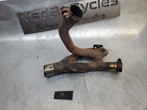 Exhaust midpipe Y pipe SV650 1g 99-02